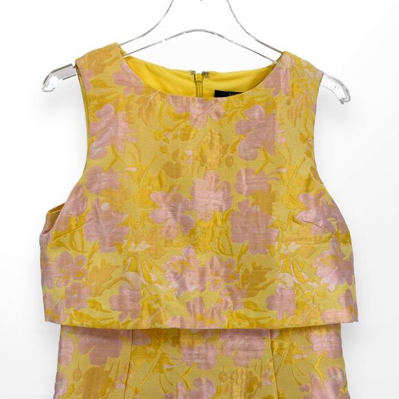 Badgley Mischka Yellow and Pink Midi Dress - Picture 9 of 14
